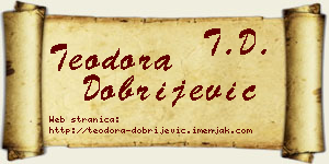 Teodora Dobrijević vizit kartica